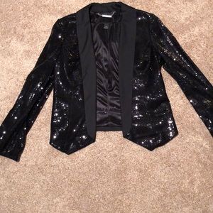 White House Black Market Sequin/Satin jacket